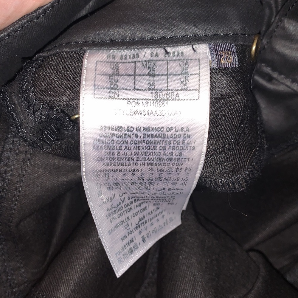 Guess | Curvy Faux Leather Jeggings Size 25 - Picture 6 of 8